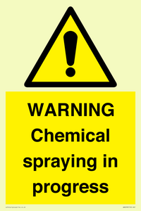 WARNING Chemical spraying in progress